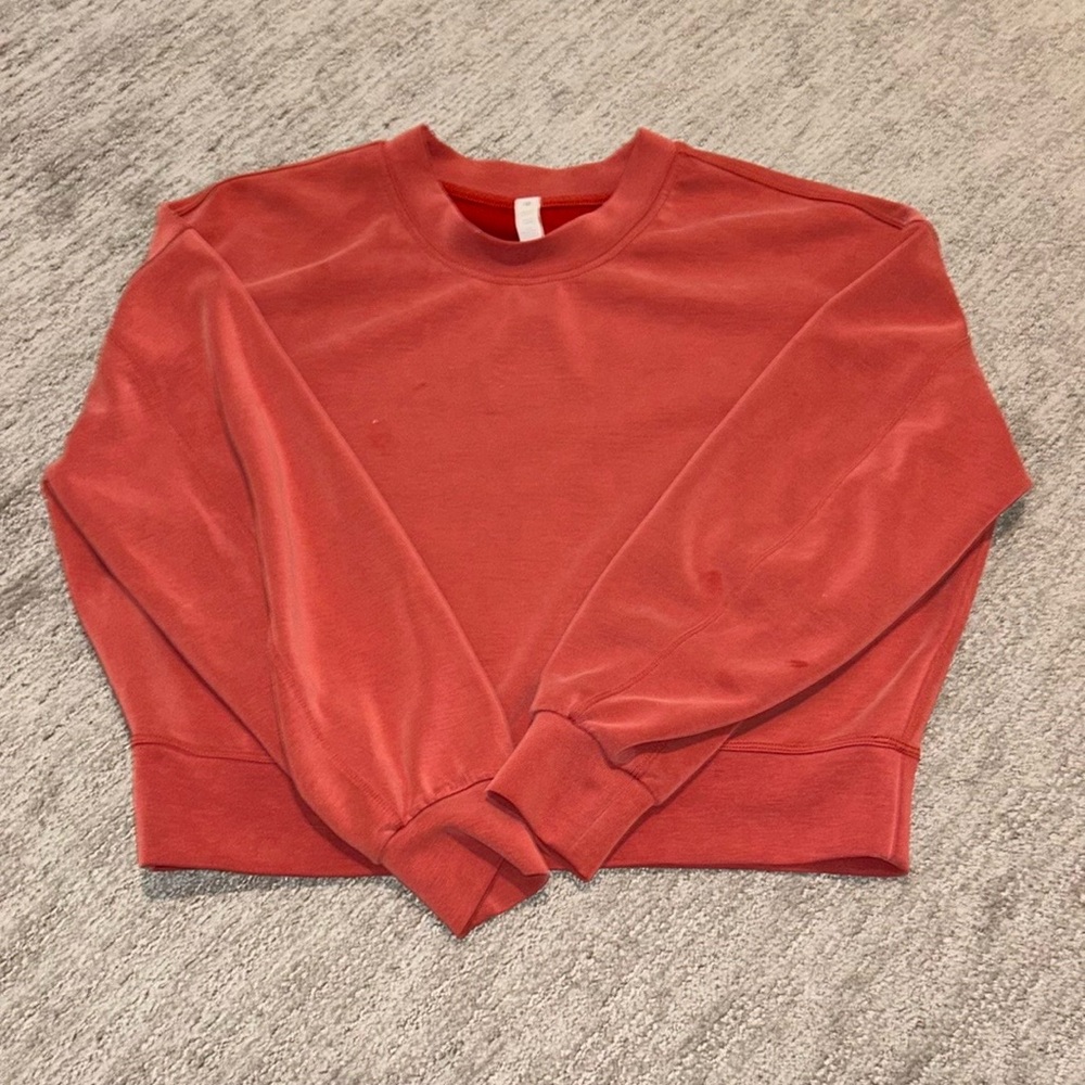 lululemon red crew neck